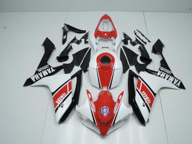 Yamaha R1 2007-2008 - Fábrica Vermelho Branco Yamaha R1 2007-2008 - Fábrica Vermelho Branco