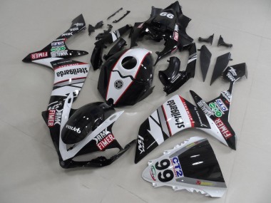 Yamaha R1 2007-2008 - Preto Branco Adesivos Packs