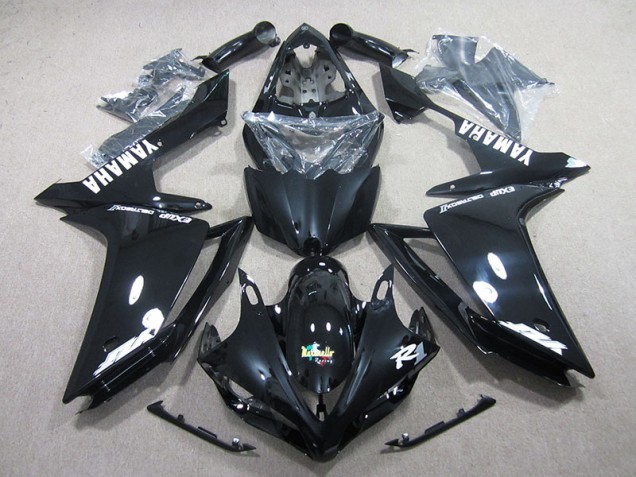 Yamaha R1 2007-2008 - Preto Branco Decalque