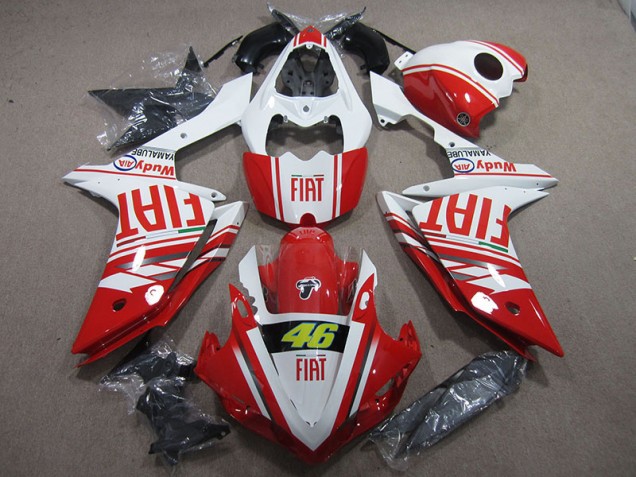 Yamaha R1 2007-2008 - Vermelho Branco Fiat 46 Yamaha R1 2007-2008 - Vermelho Branco Fiat 46