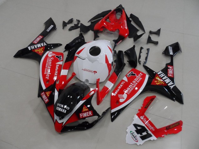 Yamaha R1 2007-2008 - Vermelho Preto Adesivos