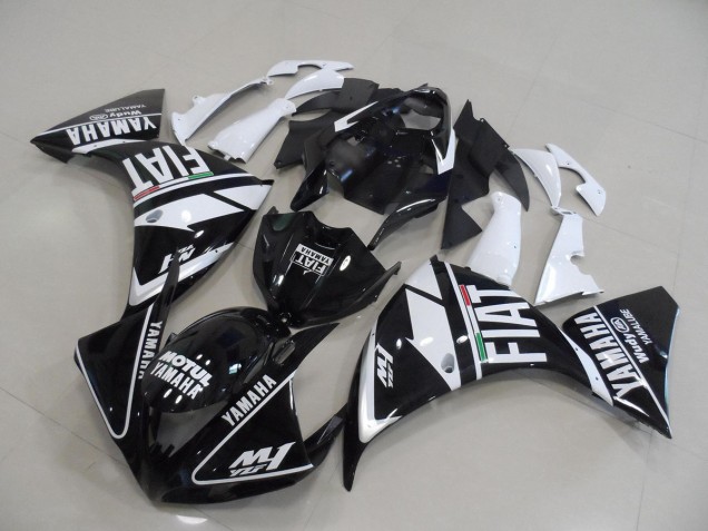 Yamaha R1 2009-2011 - Preto Branco Fiat Yamaha R1 2009-2011 - Preto Branco Fiat