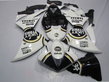 Yamaha R1 2009-2011 - Preto Branco Lucky Strike