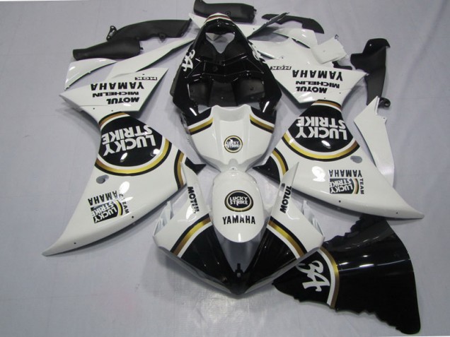 Yamaha R1 2009-2011 - Preto Branco Lucky Strike