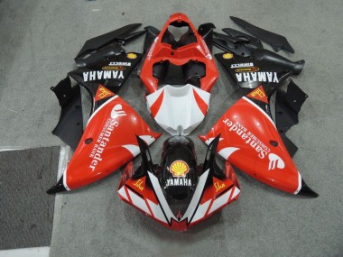 Yamaha R1 2009-2011 - Preto Branco Santander Vermelho