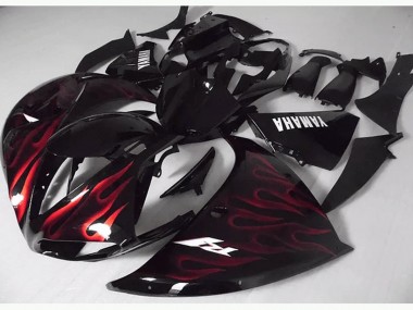 Yamaha R1 2009-2011 - Vermelho Preto Chama