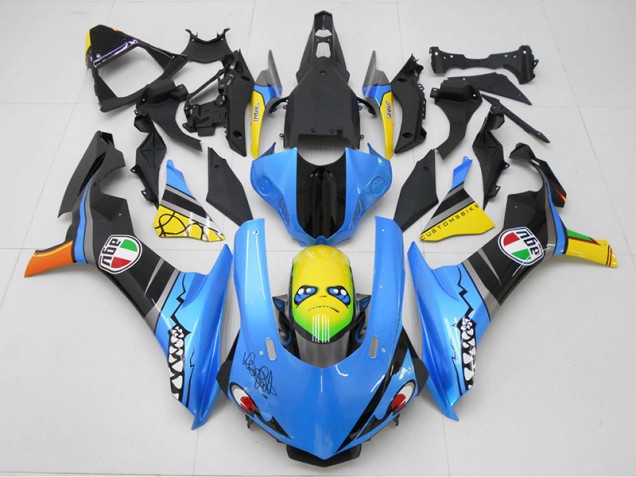 Yamaha R1 2015-2019 - Azul Amarelo Tubarão Yamaha R1 2015-2019 - Azul Amarelo Tubarão