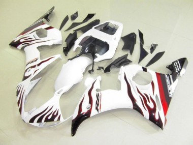 Yamaha R6 2003-2005 - Branco & Chama