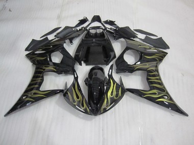 Yamaha R6 2003-2005 - Preto & Amarelo Chama