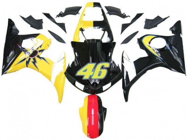 Yamaha R6 2003-2005 - Preto Amarelo No. 46 Yamaha R6 2003-2005 - Preto Amarelo No. 46