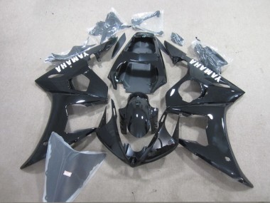Yamaha R6 2003-2005 - Preto Branco Decalque