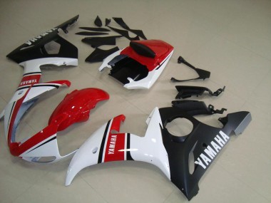 Yamaha R6 2003-2005 - Vermelho Branco Preto Fosco