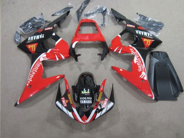 Yamaha R6 2003-2005 - Vermelho Preto Santander Yamaha R6 2003-2005 - Vermelho Preto Santander