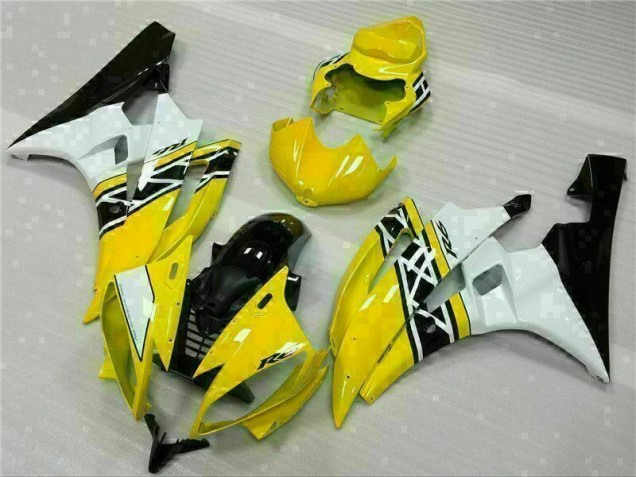 Yamaha R6 2006-2007 - Amarelo Branco Preto Yamaha R6 2006-2007 - Amarelo Branco Preto