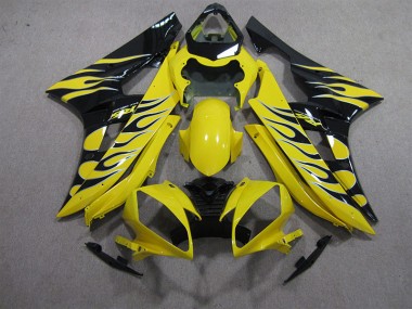 Yamaha R6 2006-2007 - Amarelo Preto Chama
