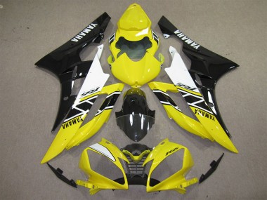 Yamaha R6 2006-2007 - Amarelo Preto Decalque
