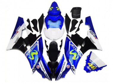 Yamaha R6 2006-2007 - Azul Preto Branco