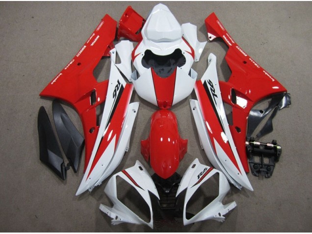 Yamaha R6 2006-2007 - Branco Vermelho Preto Decalque Yamaha R6 2006-2007 - Branco Vermelho Preto Decalque