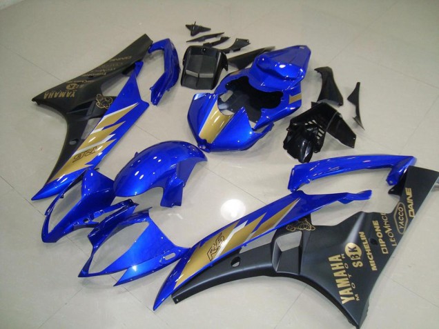 Yamaha R6 2006-2007 - Preto Azul & Ouro Adesivo Yamaha R6 2006-2007 - Preto Azul & Ouro Adesivo