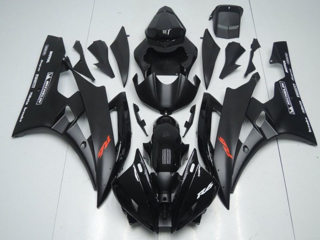 Yamaha R6 2006-2007 - Preto Fosco & Preto Brilhante
