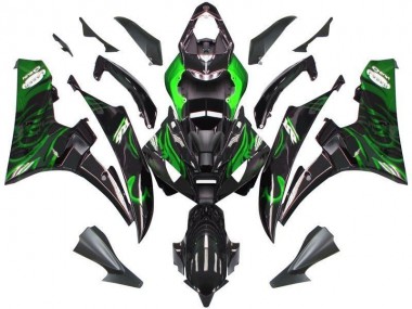 Yamaha R6 2006-2007 - Preto Verde Chama