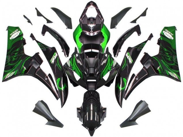 Yamaha R6 2006-2007 - Preto Verde Chama