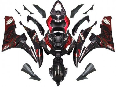 Yamaha R6 2006-2007 - Preto Vermelho Chama