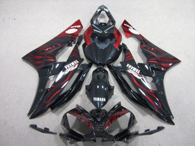 Yamaha R6 2006-2007 - Preto Vermelho Chama