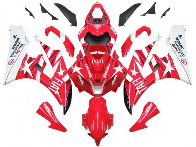 Yamaha R6 2006-2007 - Vermelho Branco Estrela Fiat Yamaha R6 2006-2007 - Vermelho Branco Estrela Fiat