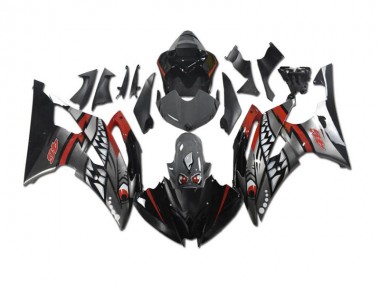 Yamaha R6 2008-2016 - Cinzento Vermelho Tubarão