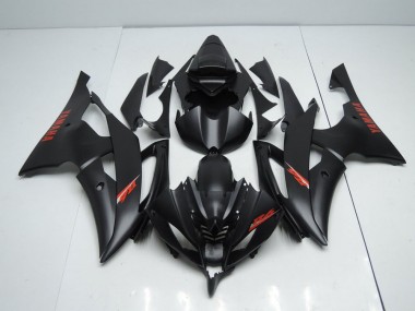 Yamaha R6 2008-2016 - Preto Fosco Vermelho Decalques